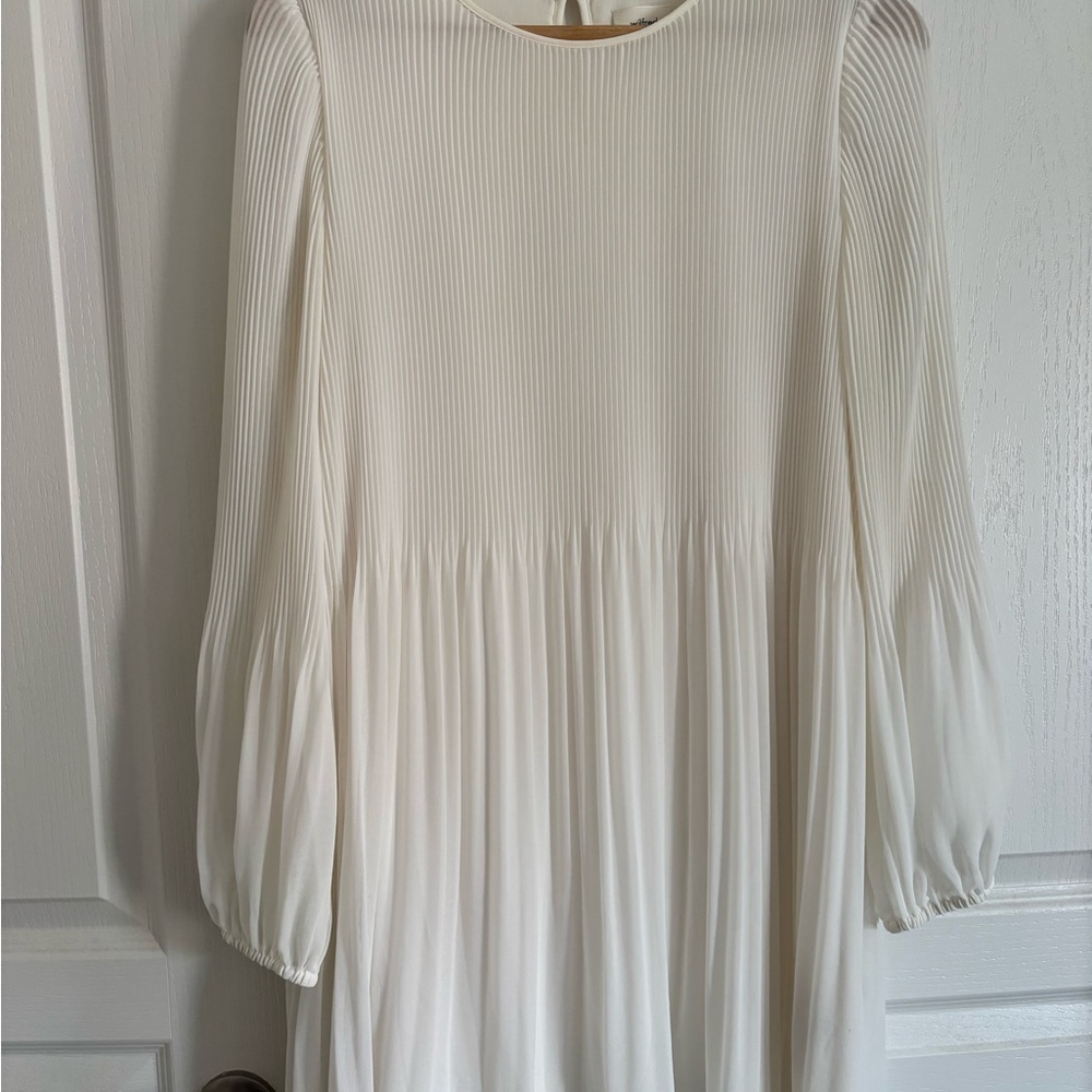 Wilfred Cream Pleated Dress